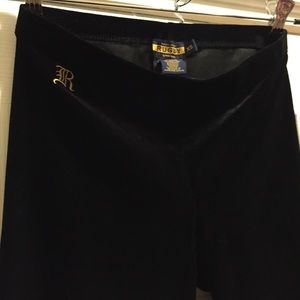 Rugby Ralph Lauren Black Velvet Leggings